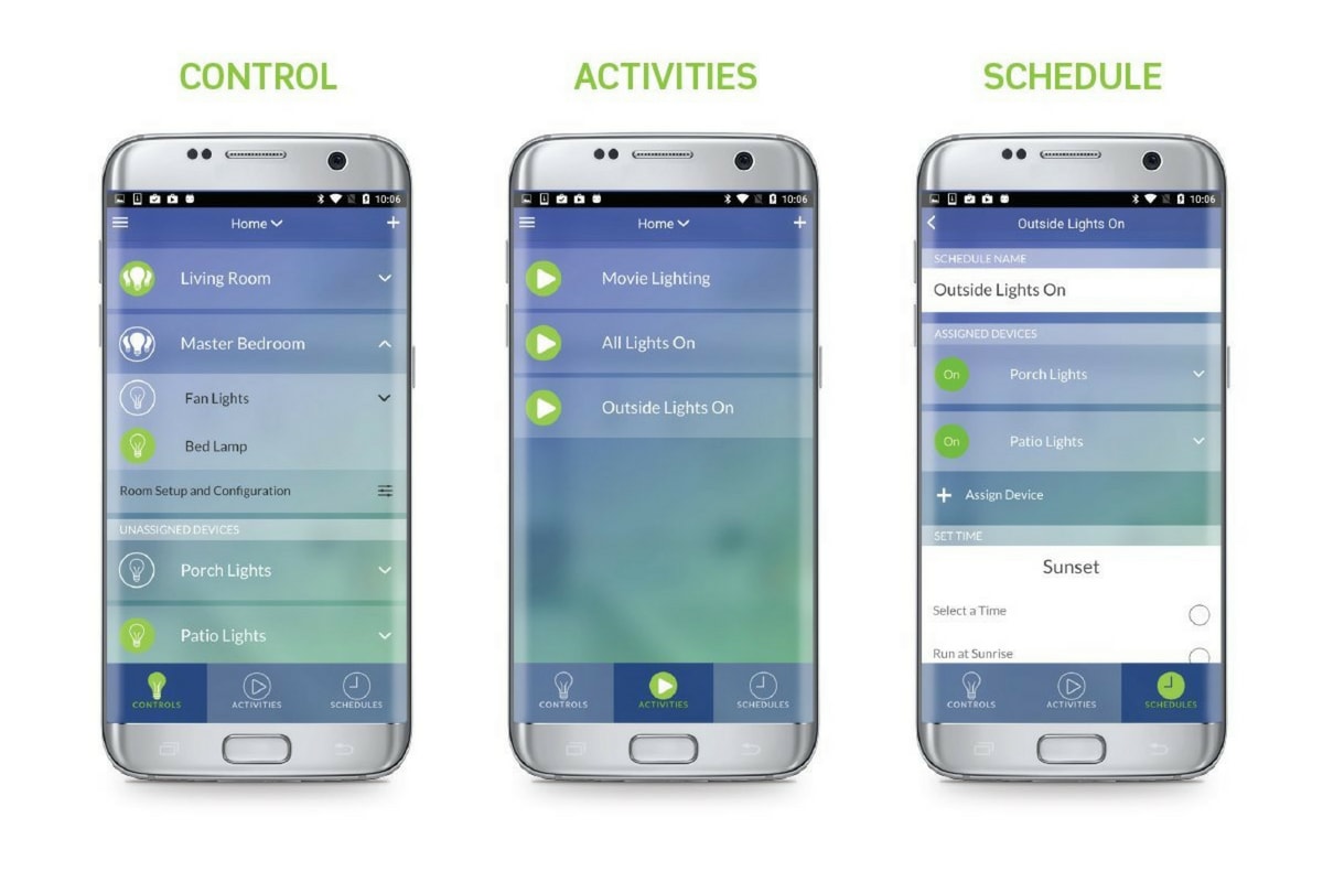 levels with home automation tools through smartphone appcontrol light 