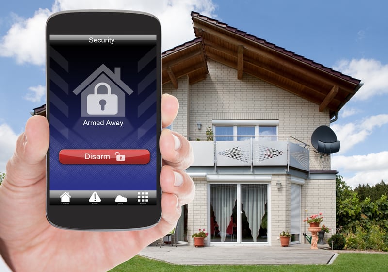Monitored home security system