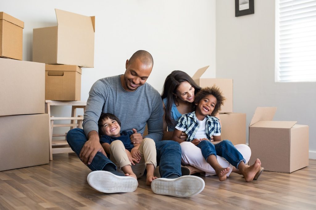 family moving to new home